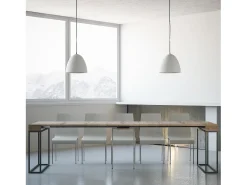 Consola|ITAMOBY Mesa consola extensível 90x40/300 cm Epoca Carvalho Natural quadro Antracite Natural claro