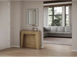 New ITAMOBY Mesa consola extensível 90x25/211 cm Anea Carvalho Natural extensões internas Castanho