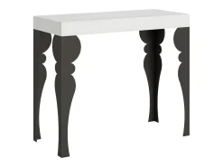 Consola|ITAMOBY Mesa consola extensível 90x40/300 cm Paxon Cinza Branca quadro Antracite Branco