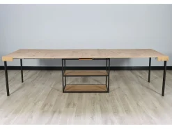 Discount ITAMOBY Mesa consola extensível 90x40/300 cm Plano Carvalho Natural quadro Antracite Natural claro