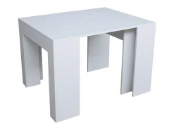 Consola*ITAMOBY Mesa consola extensível 90x49/307 cm Extra Cinza Branca extensões internas Branco