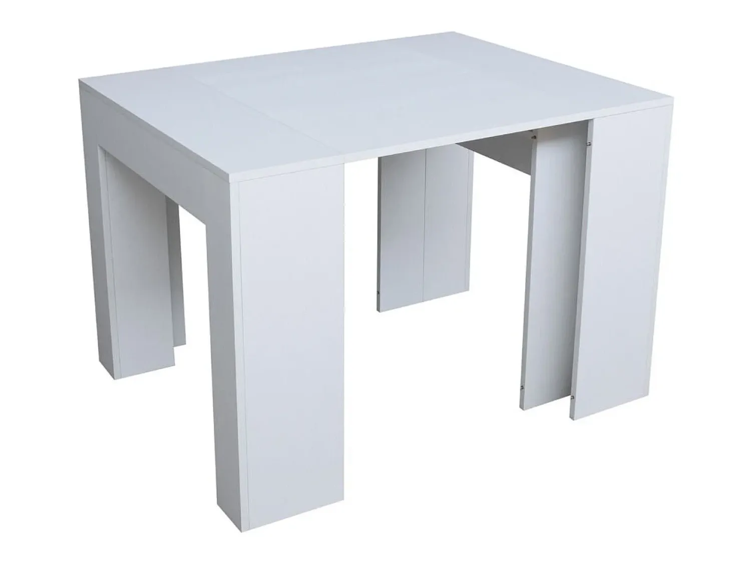Consola*ITAMOBY Mesa consola extensível 90x49/307 cm Extra Cinza Branca extensões internas Branco