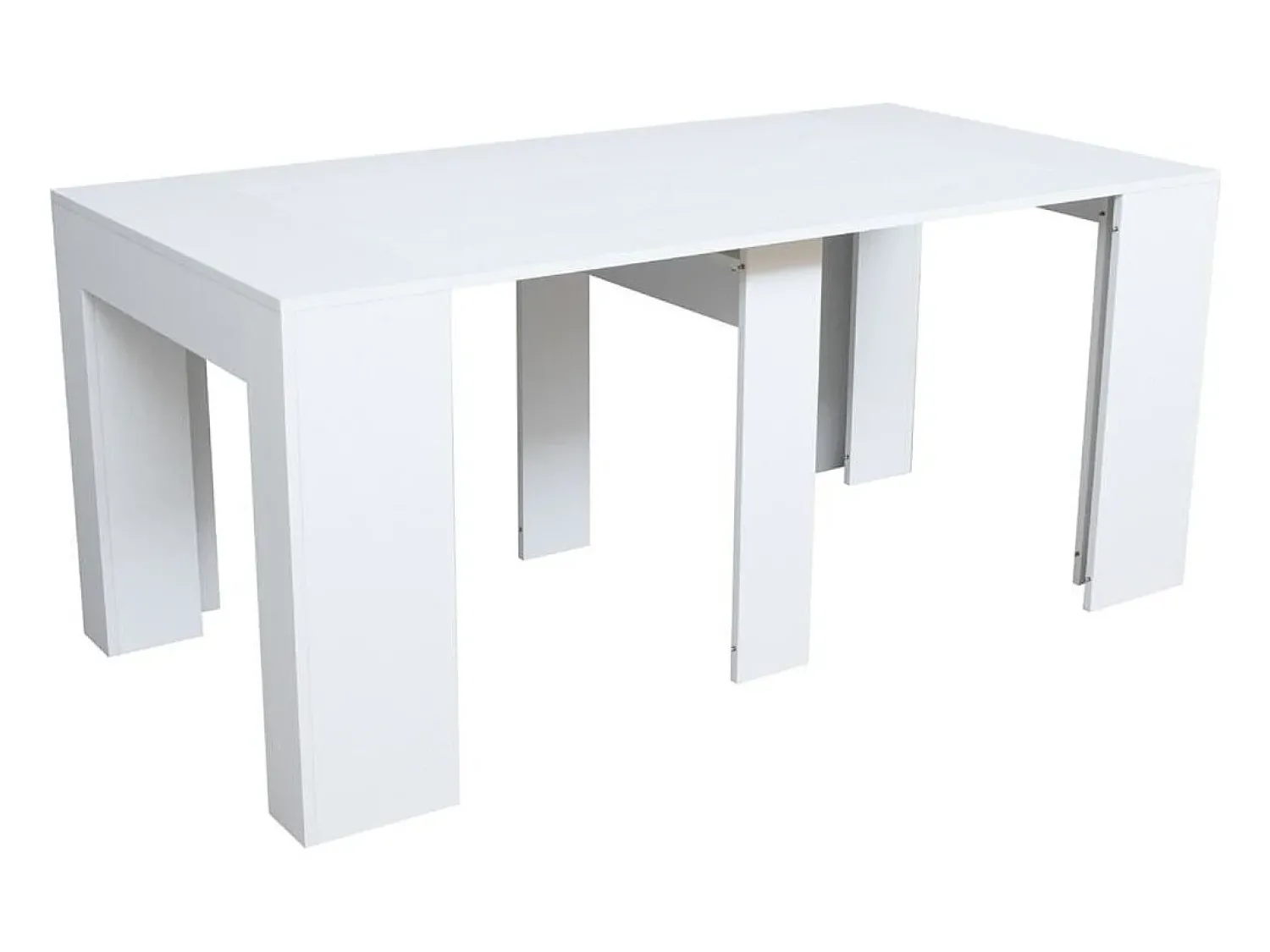 Consola*ITAMOBY Mesa consola extensível 90x49/307 cm Extra Cinza Branca extensões internas Branco
