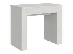 Consola*ITAMOBY Mesa consola extensível 90x49/307 cm Extra Cinza Branca extensões internas Branco