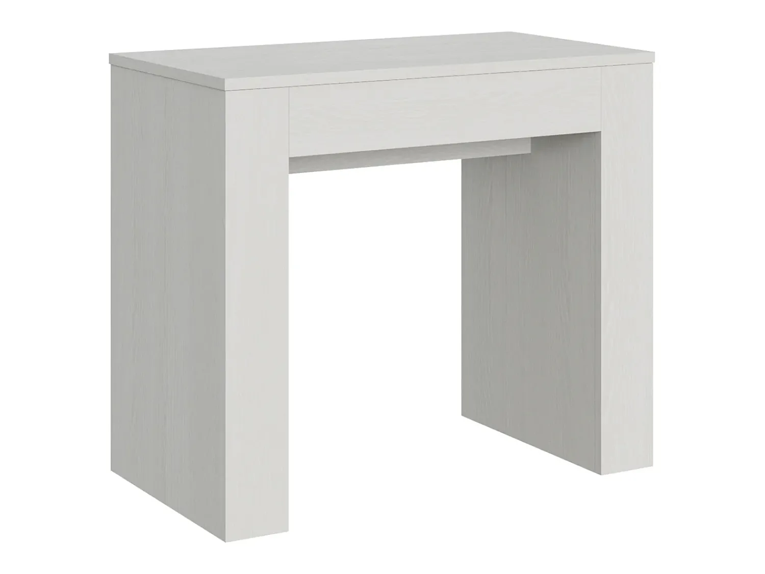 Consola*ITAMOBY Mesa consola extensível 90x49/307 cm Extra Cinza Branca extensões internas Branco