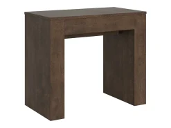Consola*ITAMOBY Mesa consola extensível 90x49/307 cm Extra Nogueira extensões internas Natural escuro