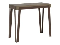 Online ITAMOBY Mesa consola extensível 90x40/300 cm Rio Tortora quadro Ferrugem Castanho