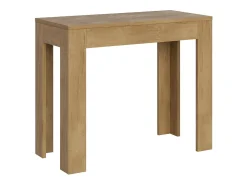 Outlet Ityhome Mesa consola extensível 90x42/302 cm Bora carvalho natural Castanho