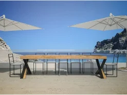 ITAMOBY Mesa consola extensível 90x40/290 cm Diago Premium Abeto tingido quadro Antracite^ Consola