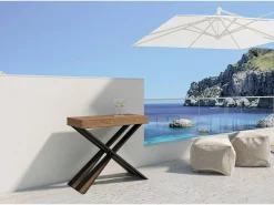 ITAMOBY Mesa consola extensível 90x40/290 cm Diago Premium Abeto tingido quadro Antracite^ Consola