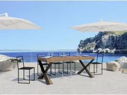 ITAMOBY Mesa consola extensível 90x40/290 cm Diago Premium Abeto tingido quadro Antracite^ Consola