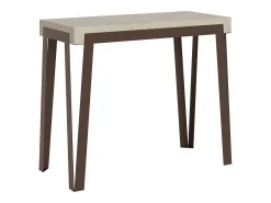 Consola*ITAMOBY Mesa consola extensível 90x40/196 cm Rio Small Cachemira quadro Ferrugem Cinzento