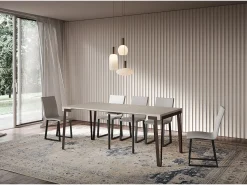 Consola*ITAMOBY Mesa consola extensível 90x40/196 cm Rio Small Cachemira quadro Ferrugem Cinzento