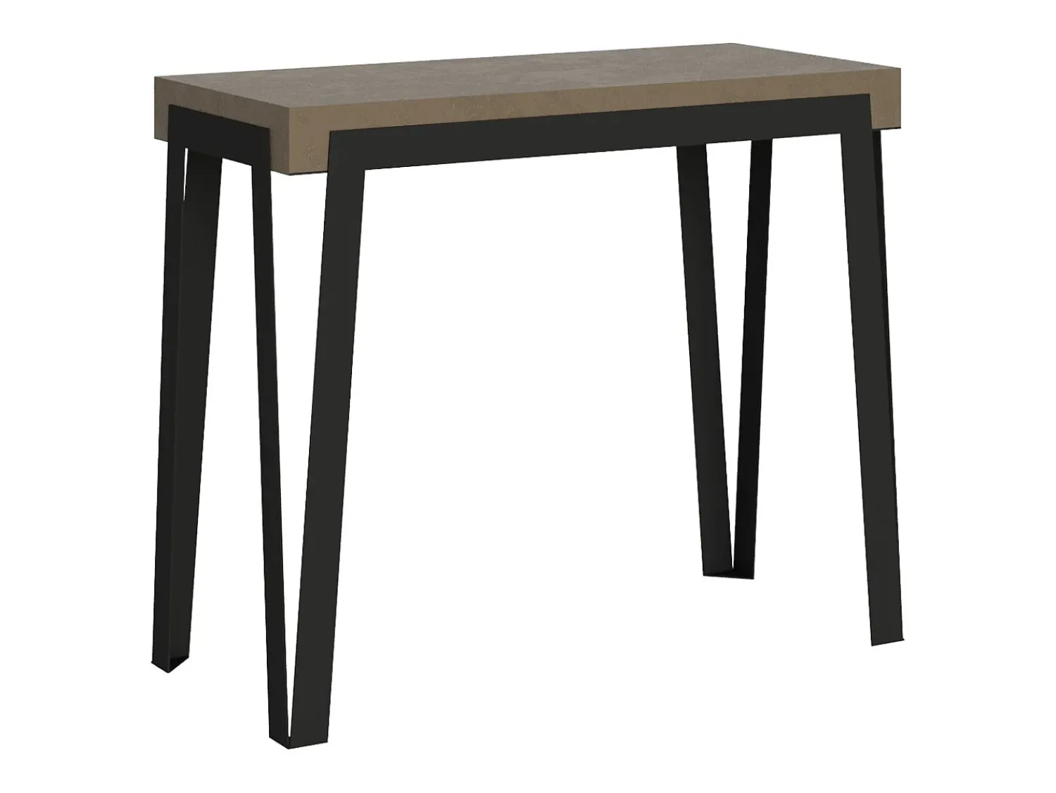Consola*ITAMOBY Mesa consola extensível 90x40/300 cm Rio Tortora quadro Antracite Castanho