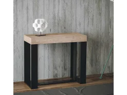 Discount ITAMOBY Mesa consola extensível 90x40/300 cm Futura Carvalho Natural quadro Antracite Natural claro