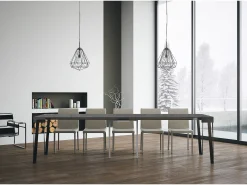 ITAMOBY Mesa consola extensível 90x40/300 cm Rio Cimento quadro Antracite^ Consola
