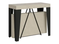 New Ityhome Mesa consola extensível 90x40/196 cm Algo Small caxemira quadro antracite Cinzento