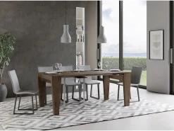 Consola*ITAMOBY Mesa consola extensível 90x40/196 cm Spimbo Small Nogueira Natural escuro