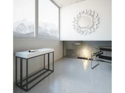 New ITAMOBY Mesa consola extensível 90x40/196 cm Epoca Small Cinza Branca quadro Antracite Branco