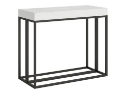 New ITAMOBY Mesa consola extensível 90x40/196 cm Epoca Small Cinza Branca quadro Antracite Branco