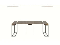 New ITAMOBY Mesa consola extensível 90x40/196 cm Epoca Small Cinza Branca quadro Antracite Branco