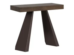 ITAMOBY Mesa consola extensível 90x40/196 cm Diamante Small Nogueira quadro Urso^ Consola