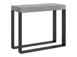 Consola|ITAMOBY Mesa consola extensível 90x40/300 cm Elettra Cimento quadro Antracite Cinzento