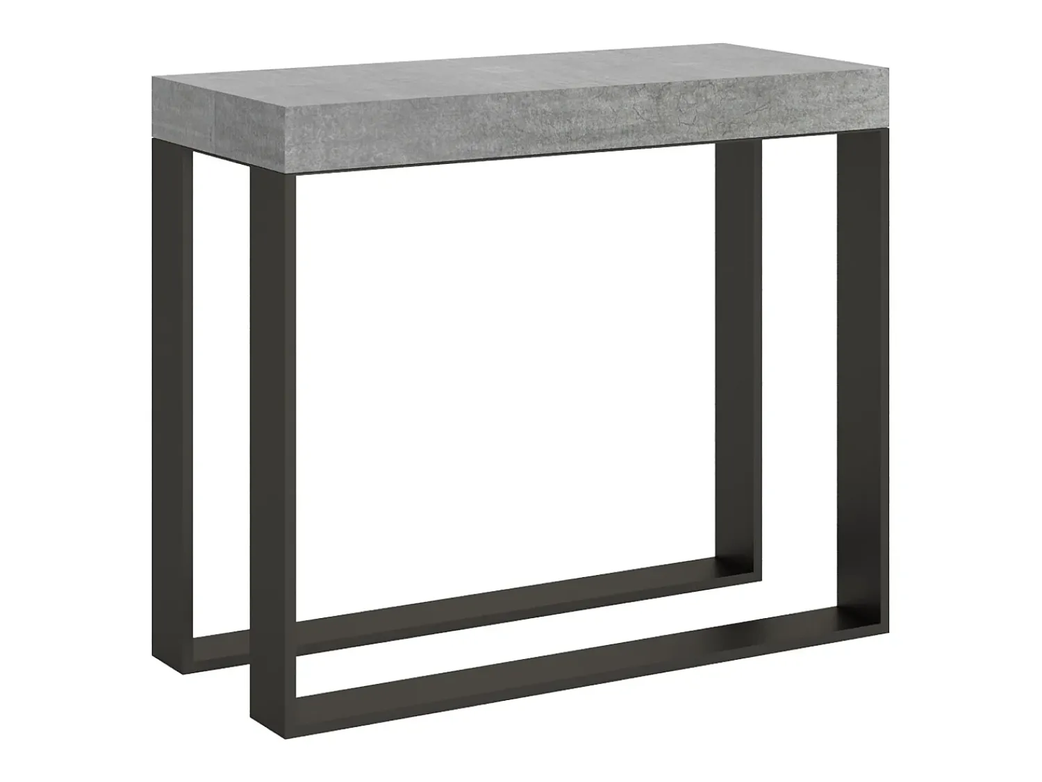 Consola|ITAMOBY Mesa consola extensível 90x40/300 cm Elettra Cimento quadro Antracite Cinzento