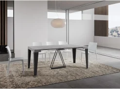 Ityhome Mesa consola extensível 90x40/196 cm Algo Small cimento quadro antracite^ Consola
