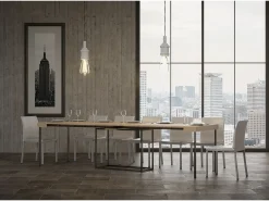 Hot ITAMOBY Mesa consola extensível 90x40/300 cm Nordica Carvalho Natural quadro Antracite Natural claro