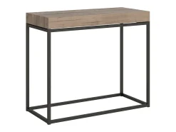 Hot ITAMOBY Mesa consola extensível 90x40/300 cm Nordica Carvalho Natural quadro Antracite Natural claro