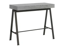 ITAMOBY Mesa consola extensível 90x40/300 cm Banco Cimento quadro Antracite^ Consola