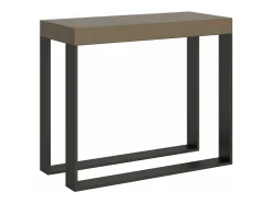 ITAMOBY Mesa consola extensível 90x40/196 cm Elettra Small Tortora quadro Antracite^ Consola