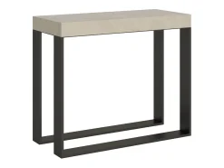 Clearance ITAMOBY Mesa consola extensível 90x40/300 cm Elettra Cachemira quadro Antracite Cinzento