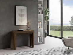 Consola*ITAMOBY Mesa consola extensível 90x40/300 cm Spimbo Nogueira Natural escuro