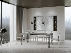 Consola*ITAMOBY Mesa consola extensível 90x40/196 cm Ghibli Small Cimento quadro Antracite Cinzento