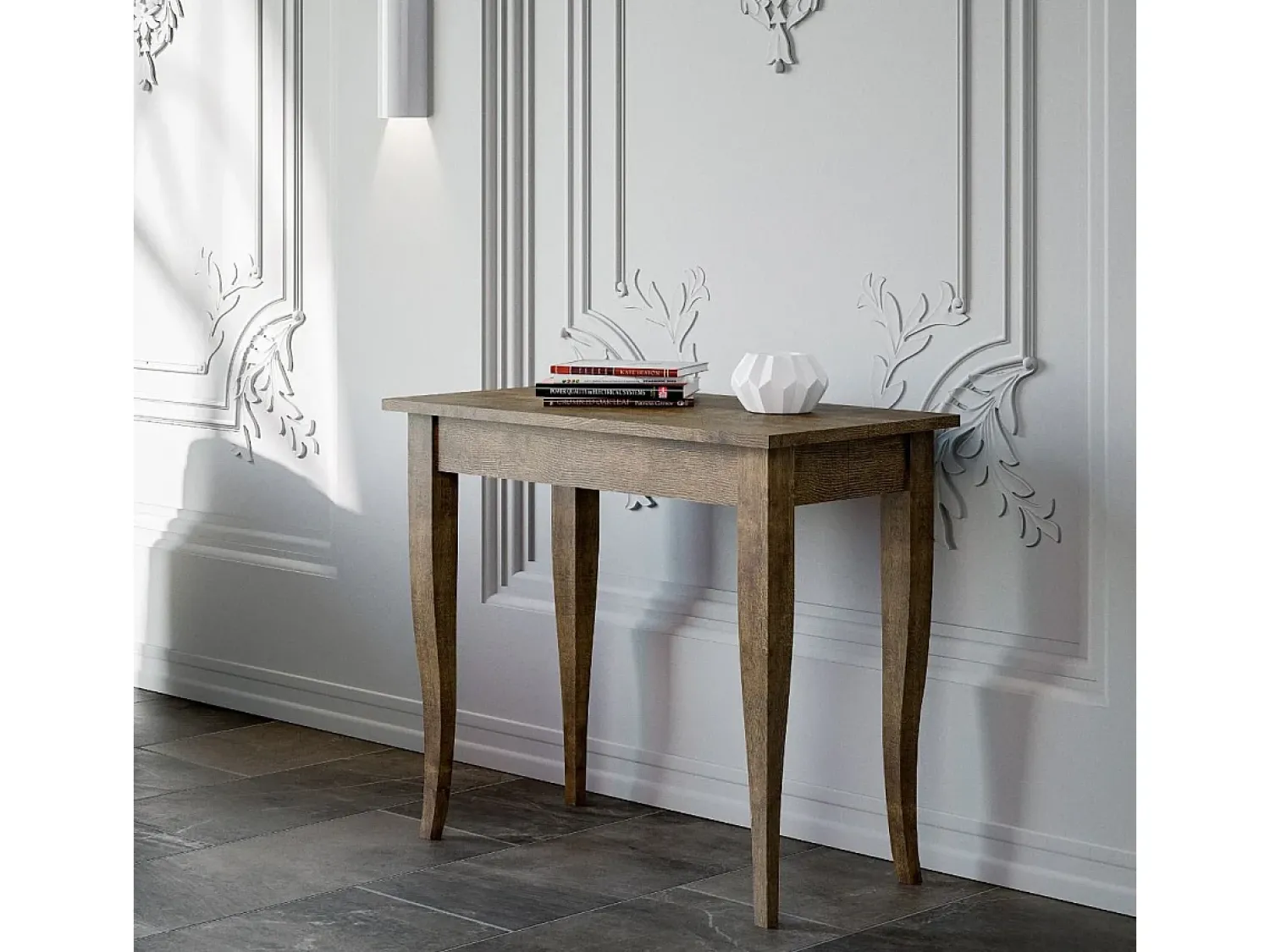 ITAMOBY Mesa consola extensível 90x48/204 cm Sciabola Small Nogueira^ Consola