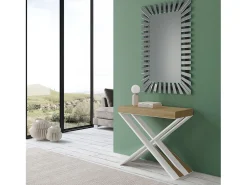 Consola*ITAMOBY Mesa consola extensível 90x40/196 cm Diago Small Carvalho Natural quadro Branco Natural claro