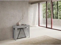 Ityhome Mesa consola extensível 90x42/198 cm Zima Small cimento^ Consola