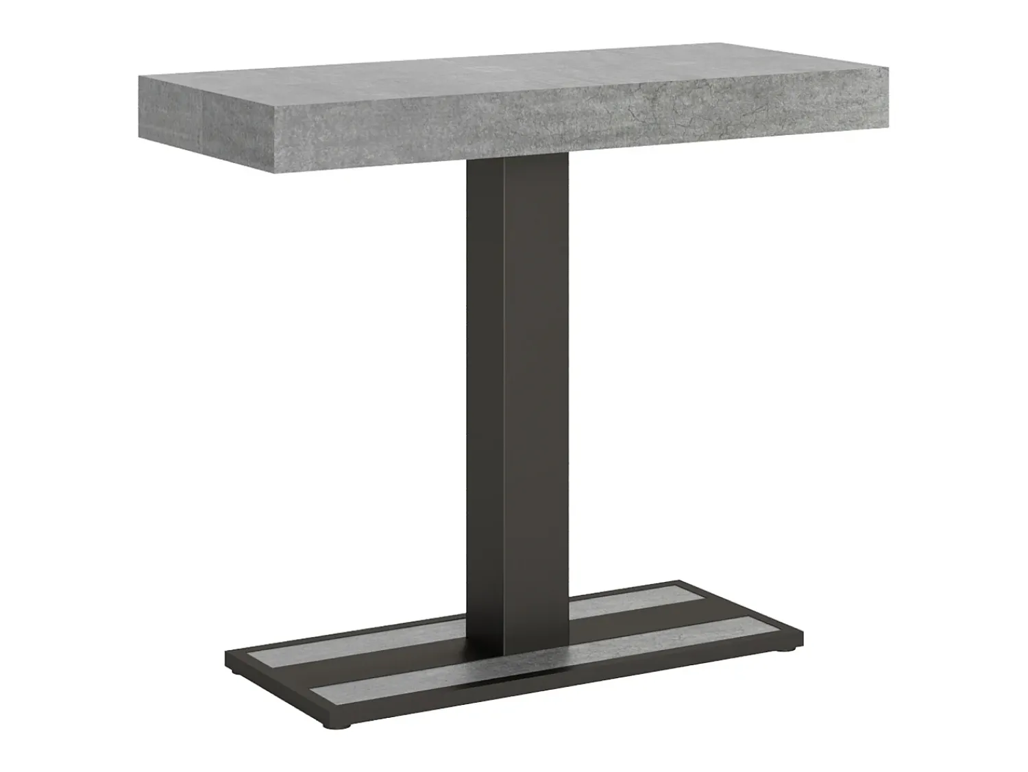 Consola*ITAMOBY Mesa consola extensível 90x40/300 cm Capital Cimento quadro Antracite Cinzento