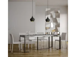 Consola*ITAMOBY Mesa consola extensível 90x40/300 cm Futura Cimento quadro Antracite Cinzento