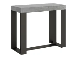 Consola*ITAMOBY Mesa consola extensível 90x40/300 cm Futura Cimento quadro Antracite Cinzento