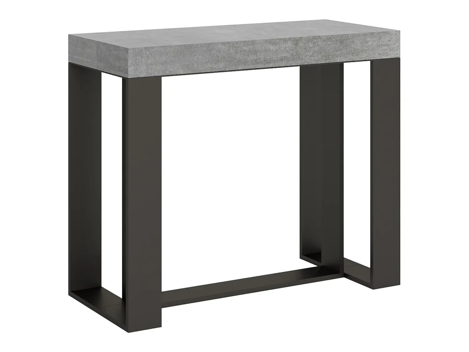 Consola*ITAMOBY Mesa consola extensível 90x40/300 cm Futura Cimento quadro Antracite Cinzento
