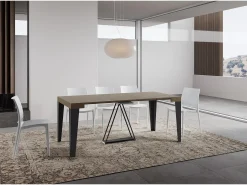 Ityhome Mesa consola extensível 90x40/196 cm Algo Small tortora quadro antracite^ Consola