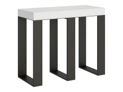 Consola*ITAMOBY Mesa consola extensível 90x40/196 cm Sintesi Small Cinza Branca quadro Antracite Branco