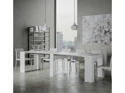 Consola|ITAMOBY Mesa consola extensível 90x48/296 cm Venus Cinza Branca extensões internas Branco