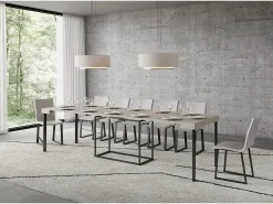 ITAMOBY Mesa consola extensível 90x40/300 cm Nordica Cachemira quadro Antracite^ Consola