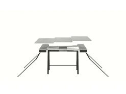 Clearance ITAMOBY Mesa consola extensível 90x40/300 cm Banco Evolution Nogueira quadro Antracite Natural escuro