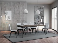 Clearance ITAMOBY Mesa consola extensível 90x40/300 cm Banco Evolution Nogueira quadro Antracite Natural escuro