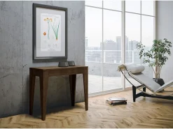 ITAMOBY Mesa consola extensível 90x42/198 cm Isotta Small Nogueira Natural escuro